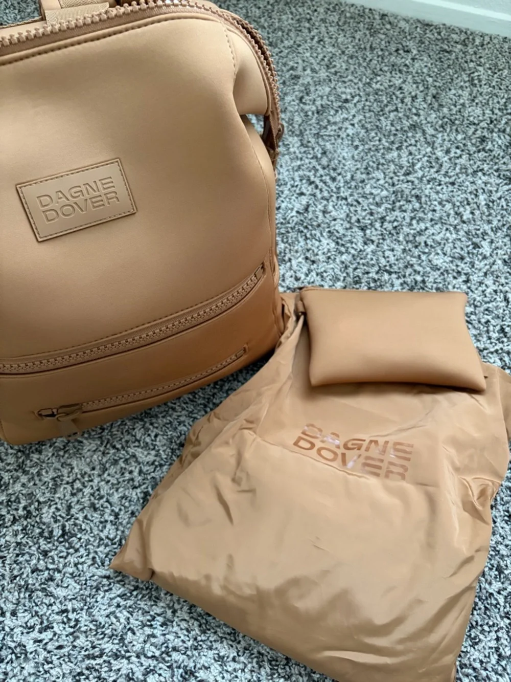 Dagne Dover Compact Backpack in Camel Tan